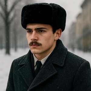 Men's Fur Hat With Ear Flaps Dark Brown Fur Russian Style